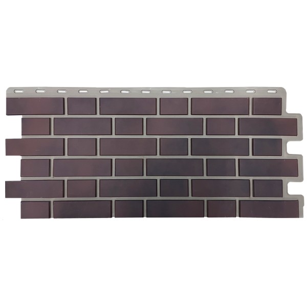 Фасадная панель FineBer, Кирпич Клинкерный 3D Коричново чёрный купить в Казани