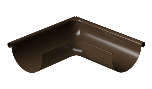 Угол внешний 90° D125 Döcke STAL PREMIUM Каштан, (RAL 8017) купить в Казани