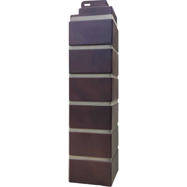 Угол наружный FineBer, Кирпич Клинкерный 3D Коричнево чёрный купить в Казани