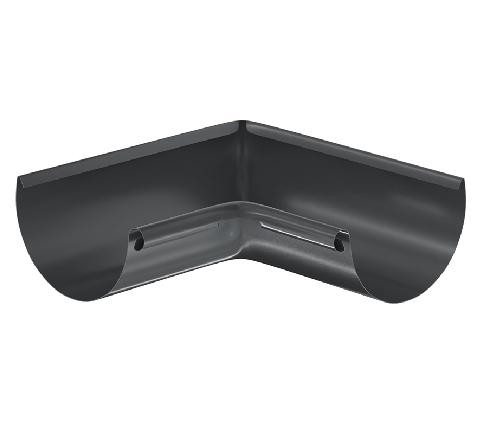 Водосток Aquasistem, система 125x90 - Угол желоба, внутренний 90° RAL 7024 Тёмно-серый купить в Казани