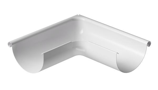 Угол внешний 90° D125 Döcke STAL PREMIUM Пломбир, (RAL 9010) купить в Казани