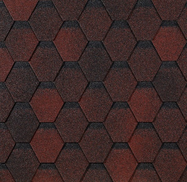 Гибкая черепица EURASIA Docke, Коллекция ШЕСТИГРАННИК Красный купить в Казани