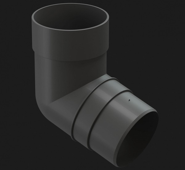 Колено 72˚ Docke Premium ПВХ - Графит купить в Казани