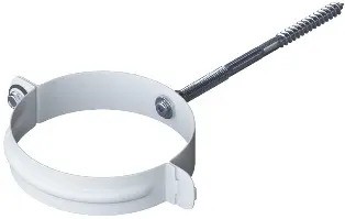 Водосток Альта-Профиль Метал – Хомут трубы металлический (белый) купить в Казани