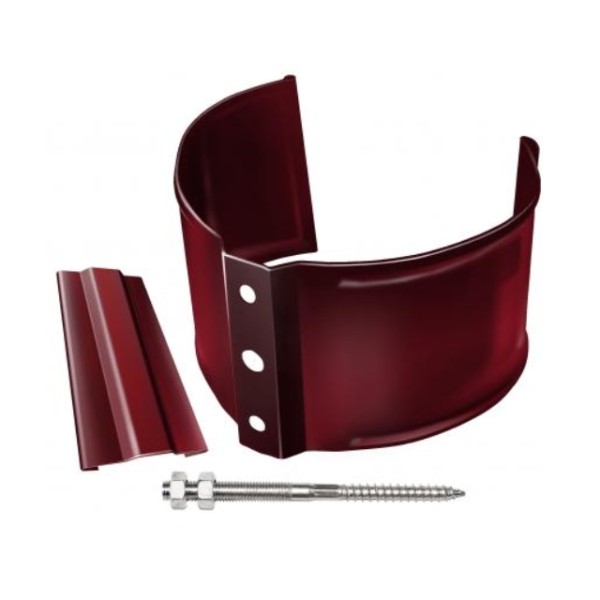 Водосток Grand Line 125x90 – Кронштейн трубы на камень RAL 3005 купить в Казани