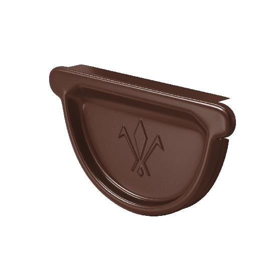 Водосток Aquasistem, система 150/100 - Заглушка универсальная с резиновым уплотнителем RAL 8017 Коричневый купить в Казани