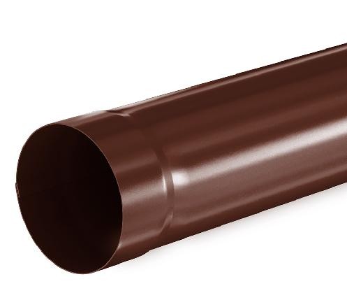Водосток Aquasistem, система 150/100 - Труба водосточная 1.00м RAL 8017 Коричневый купить в Казани