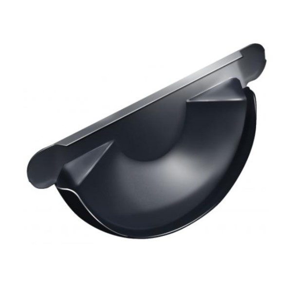 Водосток Grand Line 125x90 – Заглушка желоба RAL 7024 купить в Казани