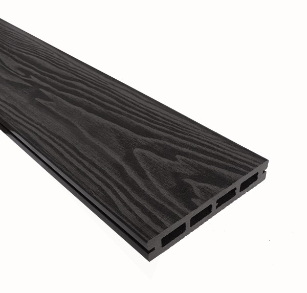 Террасная доска из ДПК Terrapol Смарт 3D Пустотелая с пазом Черное дерево купить в Казани