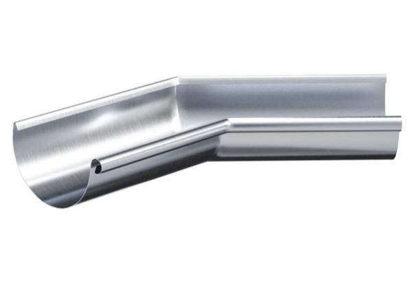 Водосток Aquasistem, Система 125x90 - Угол желоба внутренний  оцинковка 135° купить в Казани