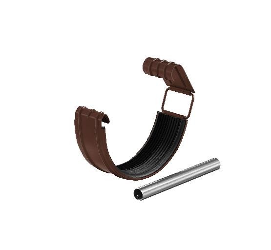 Водосток Aquasistem, система 150/100 - Соединитель желоба с резиновым уплотнителем RAL 8017 Коричневый купить в Казани