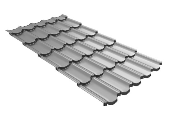 Металлочерепица квинта плюс с 3D резом 0,45 PE RAL 7004 сигнальный серый купить в Казани