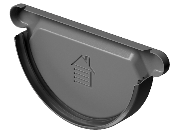 Заглушка желоба D125 Döcke STAL PREMIUM Графит, (RAL 7024) купить в Казани