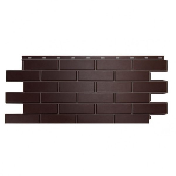 Фасадная панель Nordside, Гладкий Кирпич, Темно-коричневый купить в Казани