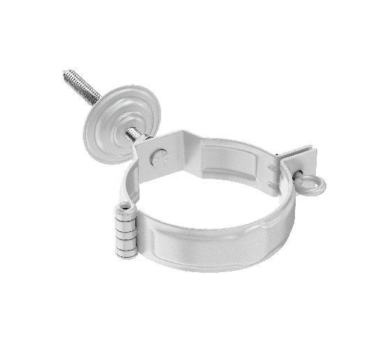 Водосток Aquasistem, система 150x100 - Комплект крепления трубы RR 20 Мраморно-белый купить в Казани