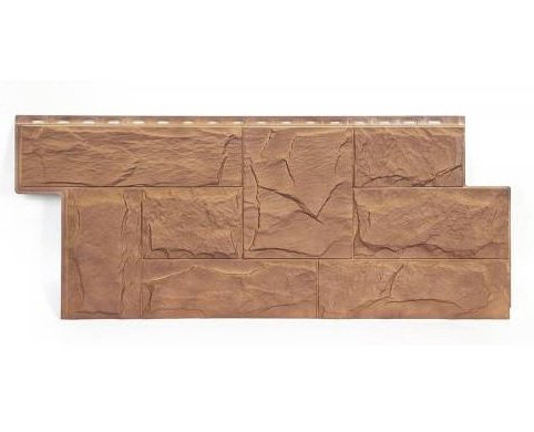 Фасадная панель T-Сайдинг-Гранит Леон ЭКО-2 Орех купить в Казани