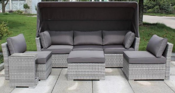 Диван-Трансформер AFINA плетеный из иск. ротанга AFM-320G Grey купить в Казани