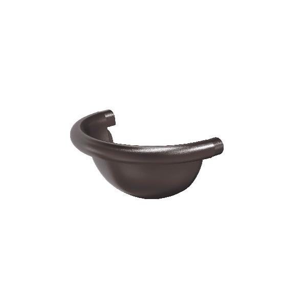 Водосток Aquasistem, Система 150/100 - Заглушка универсальная полукруглая RR 32 Тёмно-коричневый matt купить в Казани