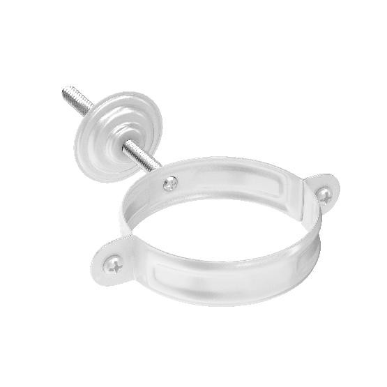 Водосток Aquasistem, система 150/100 - Комплект крепления трубы RAL 9003 Белый купить в Казани