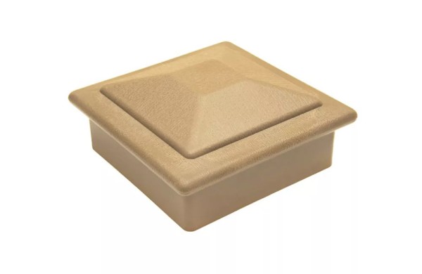 Крышка верхняя фигурная ПВХ для столба Deckart 100х100 Орех купить в Казани