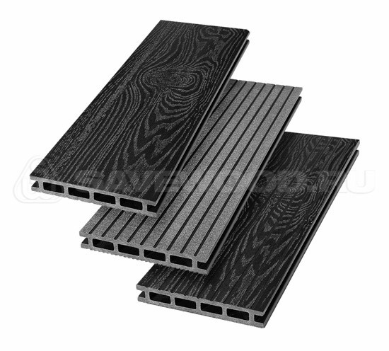 Террасная доска из ДПК SW Carpinus (T) — двухсторонняя черный купить в Казани