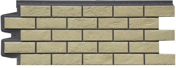 Фасадная панель Grand Line Состаренный кирпич Элит ваниль, ШОВ темно-бежевый купить в Казани