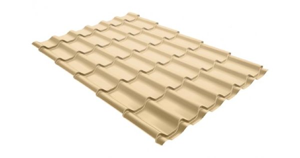 Металлочерепица классик 0,45 PE RAL 1014 слоновая кость купить в Казани