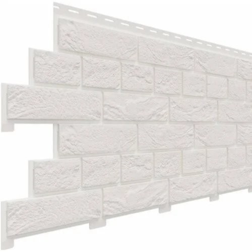 Фасадная панель Доломит Кирпич Славянка Белоснежный купить в Казани