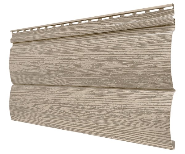 Виниловый сайдинг tecos, серия lux - оцилиндрованный брус двойной, - сибирский кедр купить в Казани