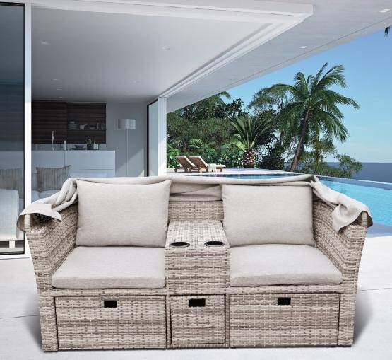 Комплект мебели AFINA плетеной из иск. ротанга AFM-330G Grey купить в Казани