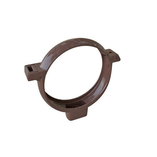 Водосток Альта-Профиль ПВХ – Хомут трубы (коричневый) купить в Казани