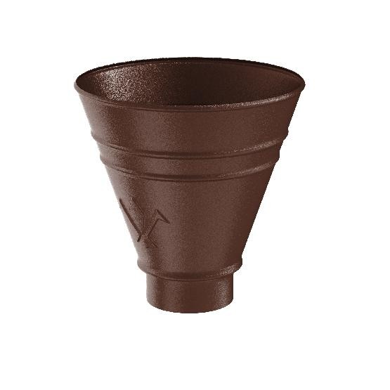 Водосток Aquasistem, Система 125x90 - Воронка водосборная круглая RAL 8017 Коричневый matt купить в Казани