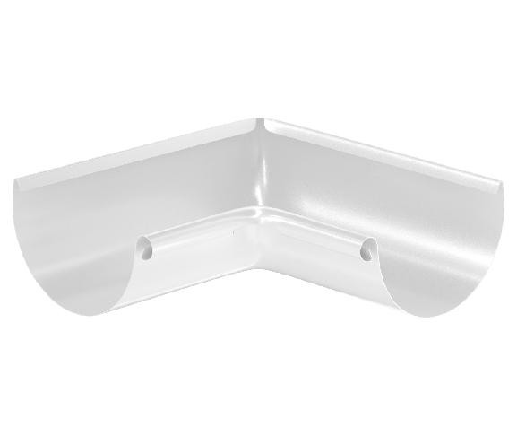 Водосток Aquasistem, система 125x90 - Угол желоба, внутренний 90° RR 20 Мраморно-белый купить в Казани