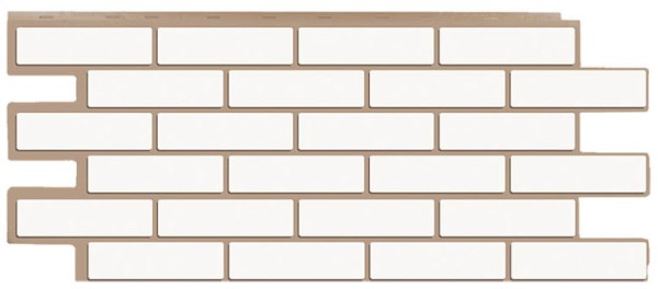 Фасадная панель T-Сайдинг - Кирпич Модерн Белый купить в Казани