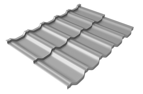 Металлочерепица модульная Квинта Uno Grand Line c 3D резом 0,5 Satin RAL 7004 сигнальный серый купить в Казани