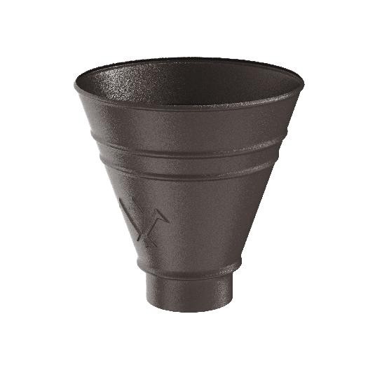 Водосток Aquasistem, Система 125x90 - Воронка водосборная круглая RR 32 Тёмно-коричневый matt купить в Казани