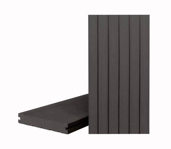 Террасная доска Классик Чёрное дерево (полнотелая с пазом) купить в Казани