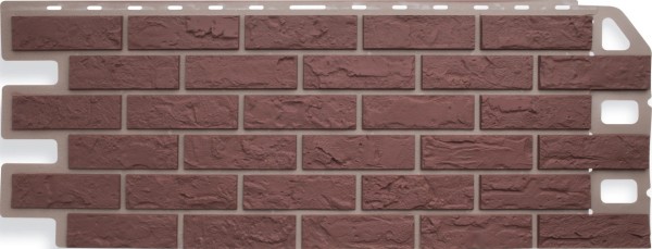Фасадная панель Цокольный сайдинг Альта-профиль - коллекция "кирпич", кирпич красный купить в Казани