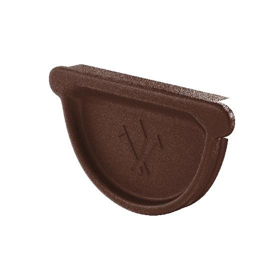 Водосток Aquasistem, Система 125x90 - Заглушка желоба универсальная RAL 8017 Коричневый matt купить в Казани