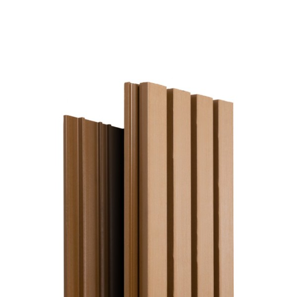 Фасадная доска Ecodecking Техно реечная 200х26х3000 Бронза купить в Казани