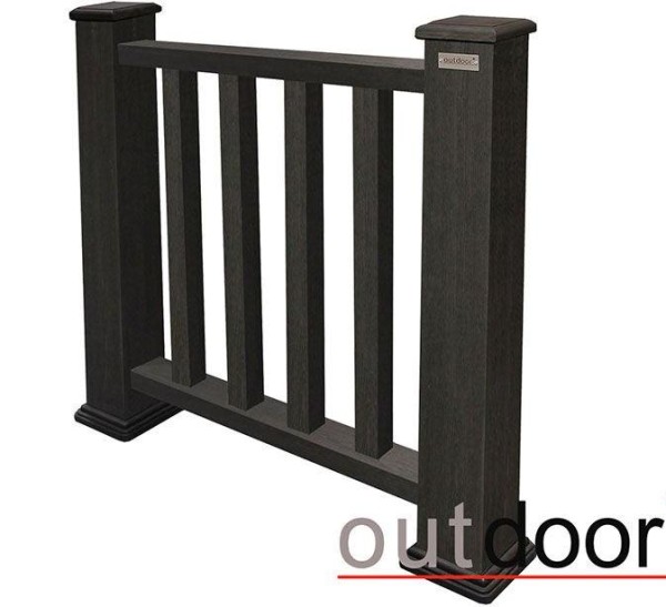 Ограждение из ДПК Outdoor Классик 3D STORM чёрный купить в Казани