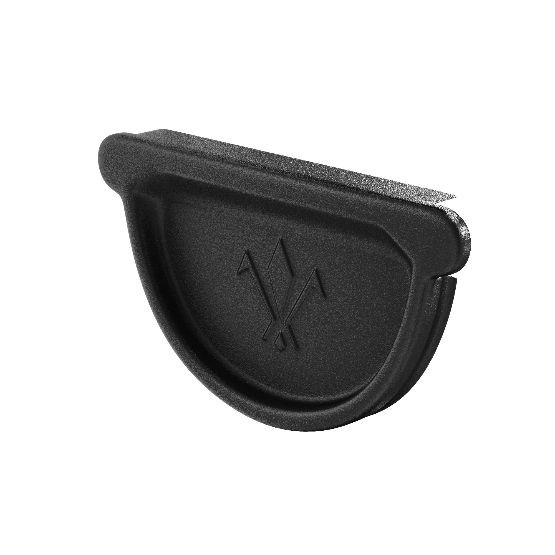 Водосток Aquasistem, система 125x90 - Заглушка универсальная с резиновым уплотнителем RAL 9005 Чёрный купить в Казани