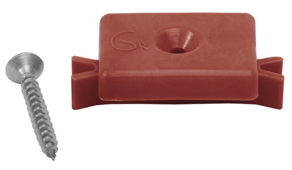 Пластиковая клипса с саморезом, Grinder шовный монтаж 5 mm красный купить в Казани