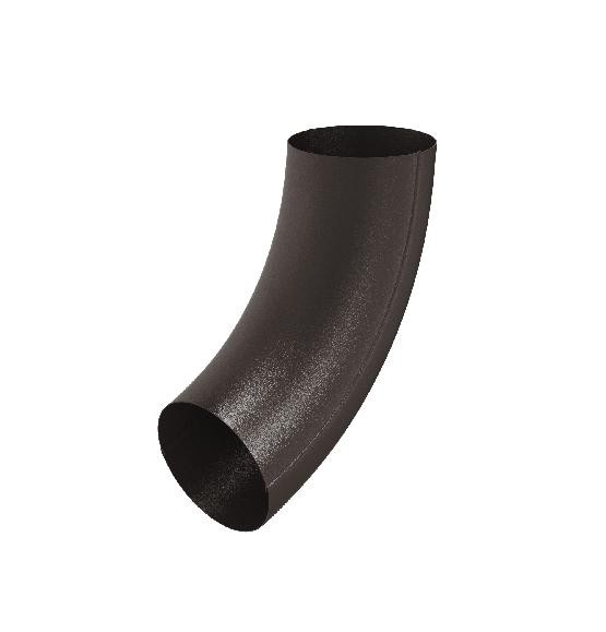 Водосток Aquasistem, Система 125x90 - Колено трубы RR 32 Тёмно-коричневый matt купить в Казани