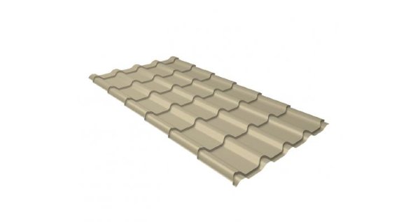 Металлочерепица камея 0,5 Satin RAL 1015 светлая слоновая кость купить в Казани