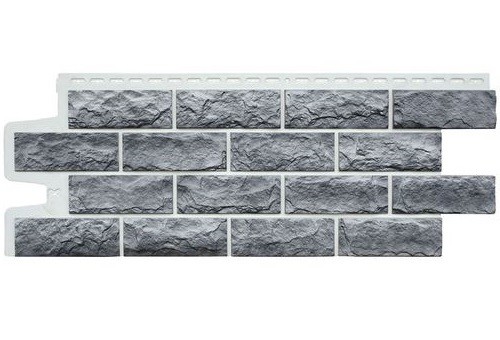 Фасадные панели Grand Line Колотый Камень Гранит, Шов белый купить в Казани