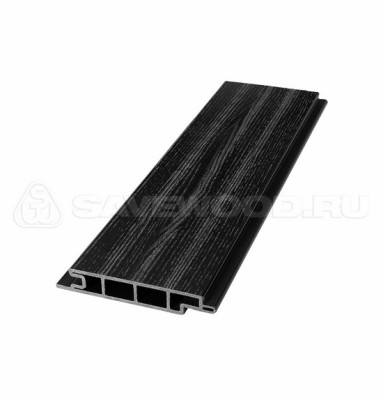 Террасная доска из ДПК SW Padus радиальный распил «SaveWood» чёрный