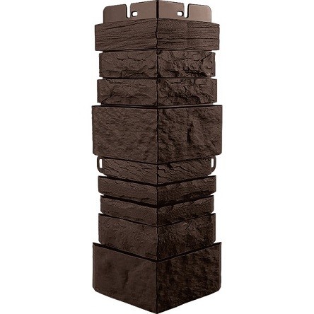 Угол наружный Альта-Профиль Скалистый камень ЭКО Коричневый купить в Казани