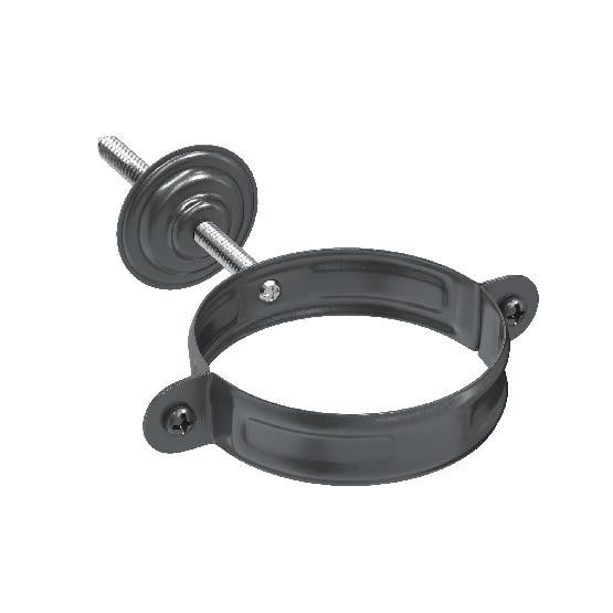 Водосток Aquasistem, система 125x90 - Комплект крепления трубы RAL 7024 Тёмно-серый купить в Казани