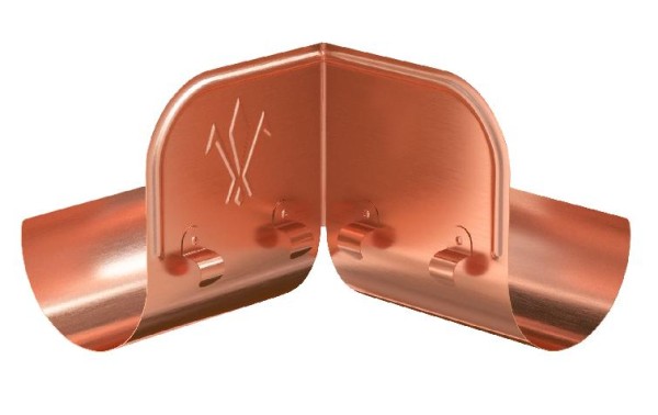 Водосток Aquasistem, система 125x90 - Ограничитель перелива угловой Медь купить в Казани